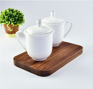 厂家批发简约骨瓷大容量茶水杯 创意陶瓷盖杯