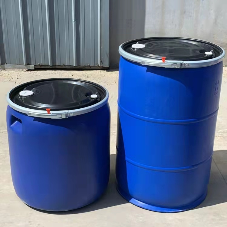 厂家供应150kg铁箍固体包装塑料桶 150KG圆形化学药剂化工桶