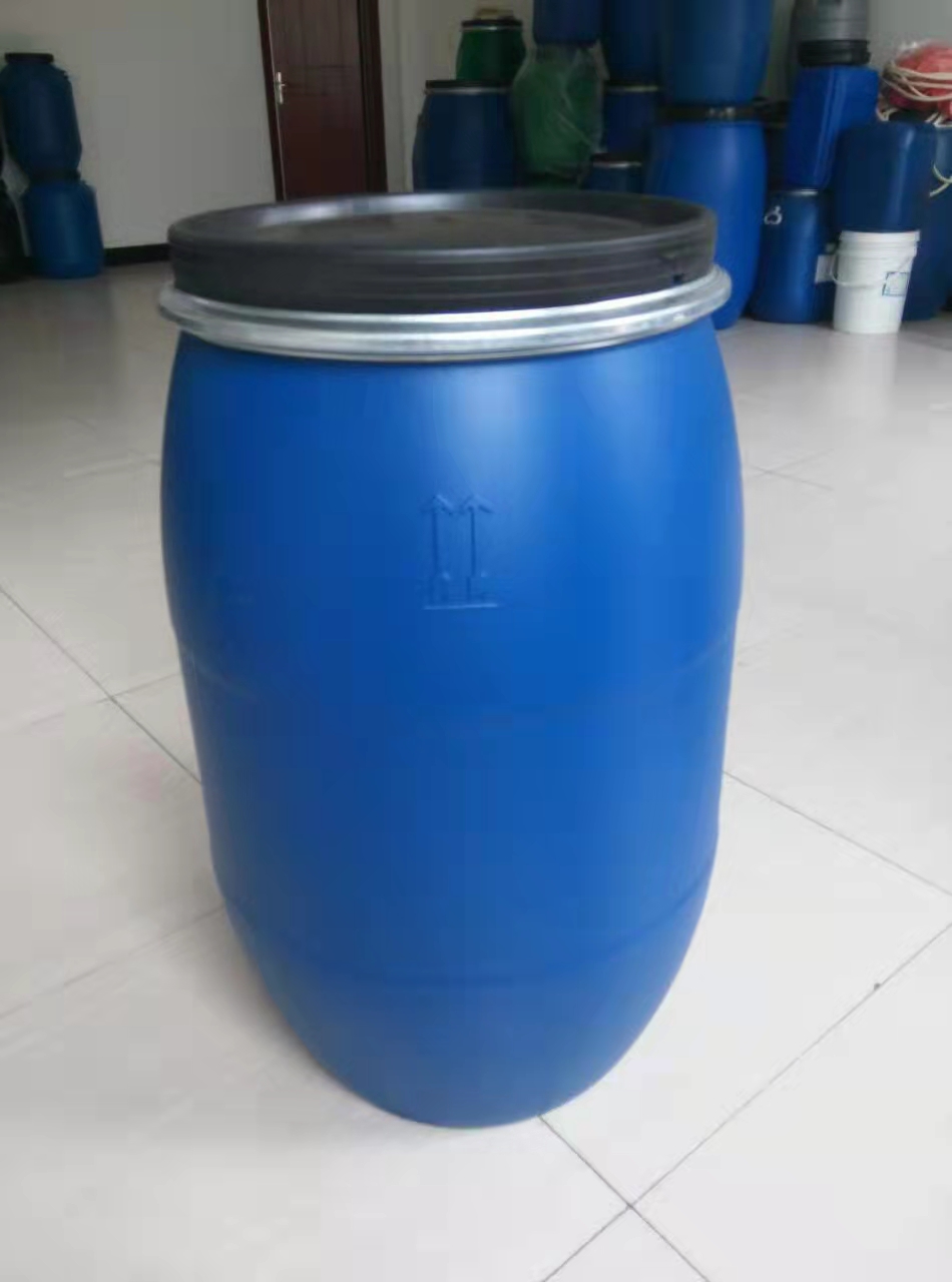 生产批发铁箍化工桶 125升圆形带盖化工塑料桶