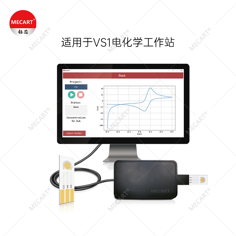 MECART钰芯 电极转接头/电化学工作站转接头 可连接标准USB接口