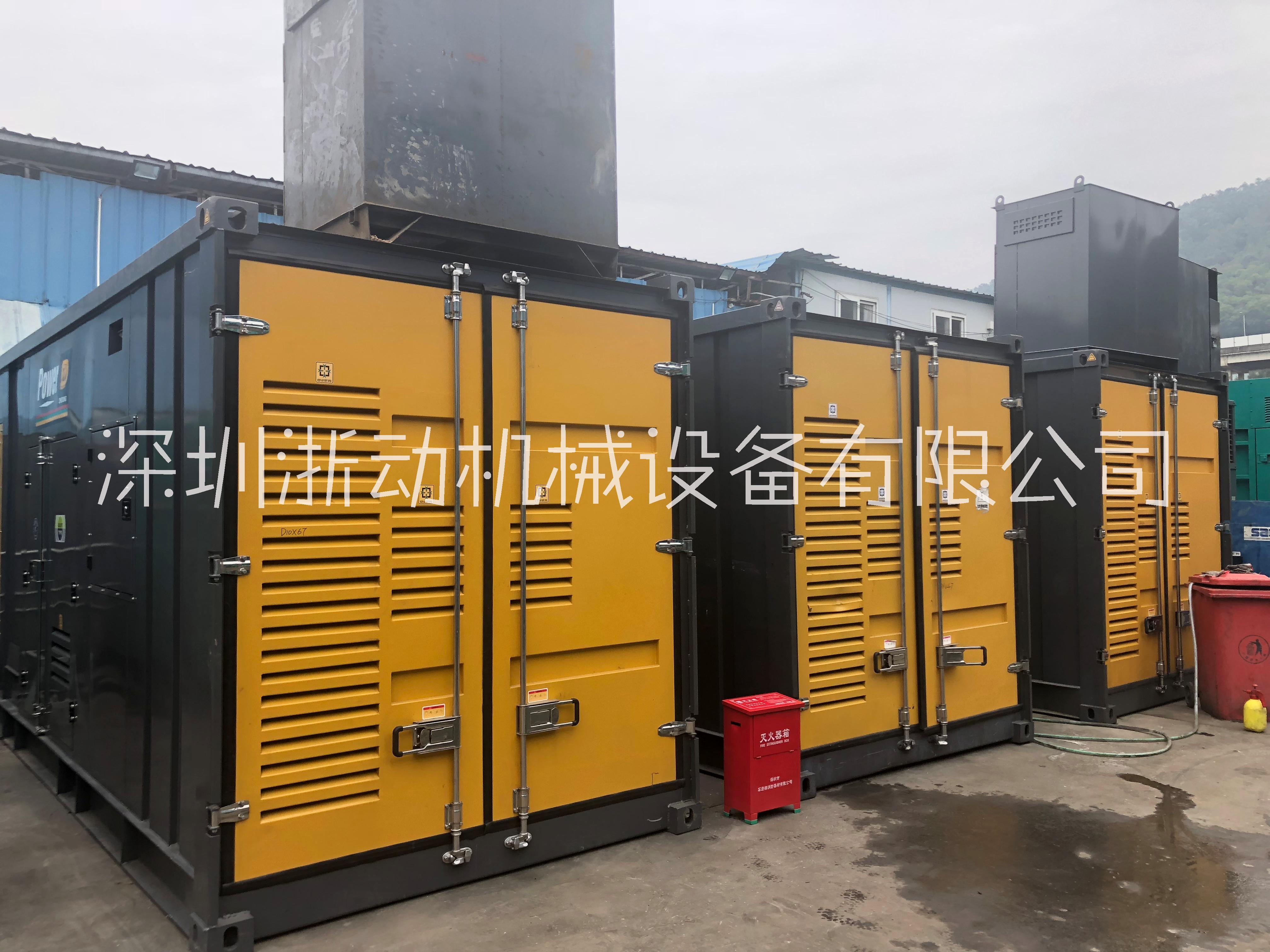 湛江工厂应急发电机出租价格，各种施工单位专用防音箱发电机租赁图片