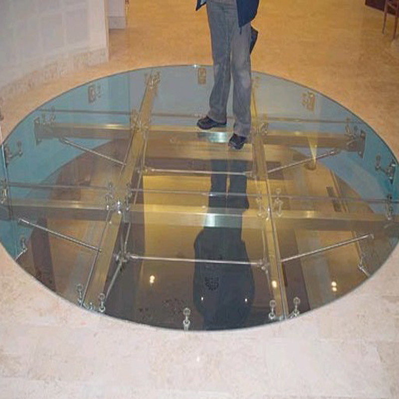 【厂家】防滑玻璃 防滑夹胶玻璃地板 小圆点防滑玻璃