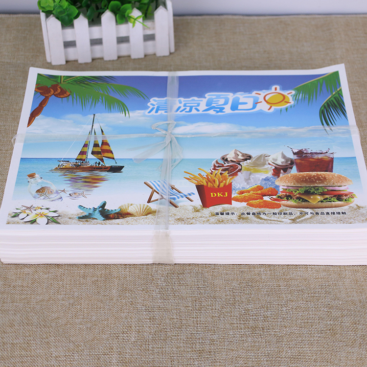 深圳餐垫纸定制，环保绿色材质，印刷清晰不褪色，快速发货，有需要电联图片