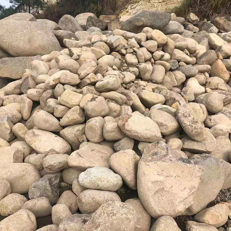 杭州园林鹅卵石水冲石30-60CM 砾石景观石 刻字石