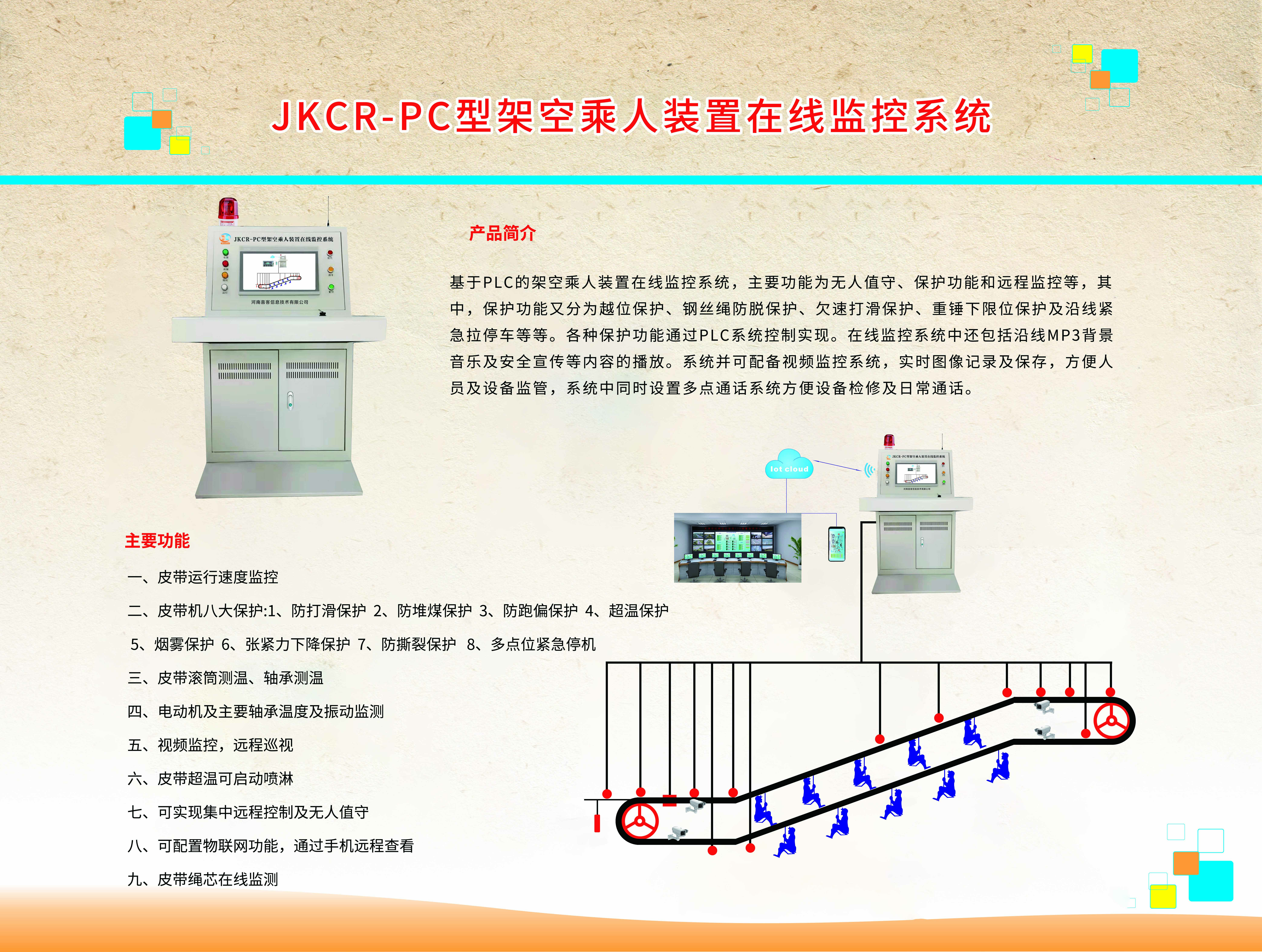 JKCR-PC架空乘人装置在线监测控制系统 俗称猴车在线监测控制系统图片