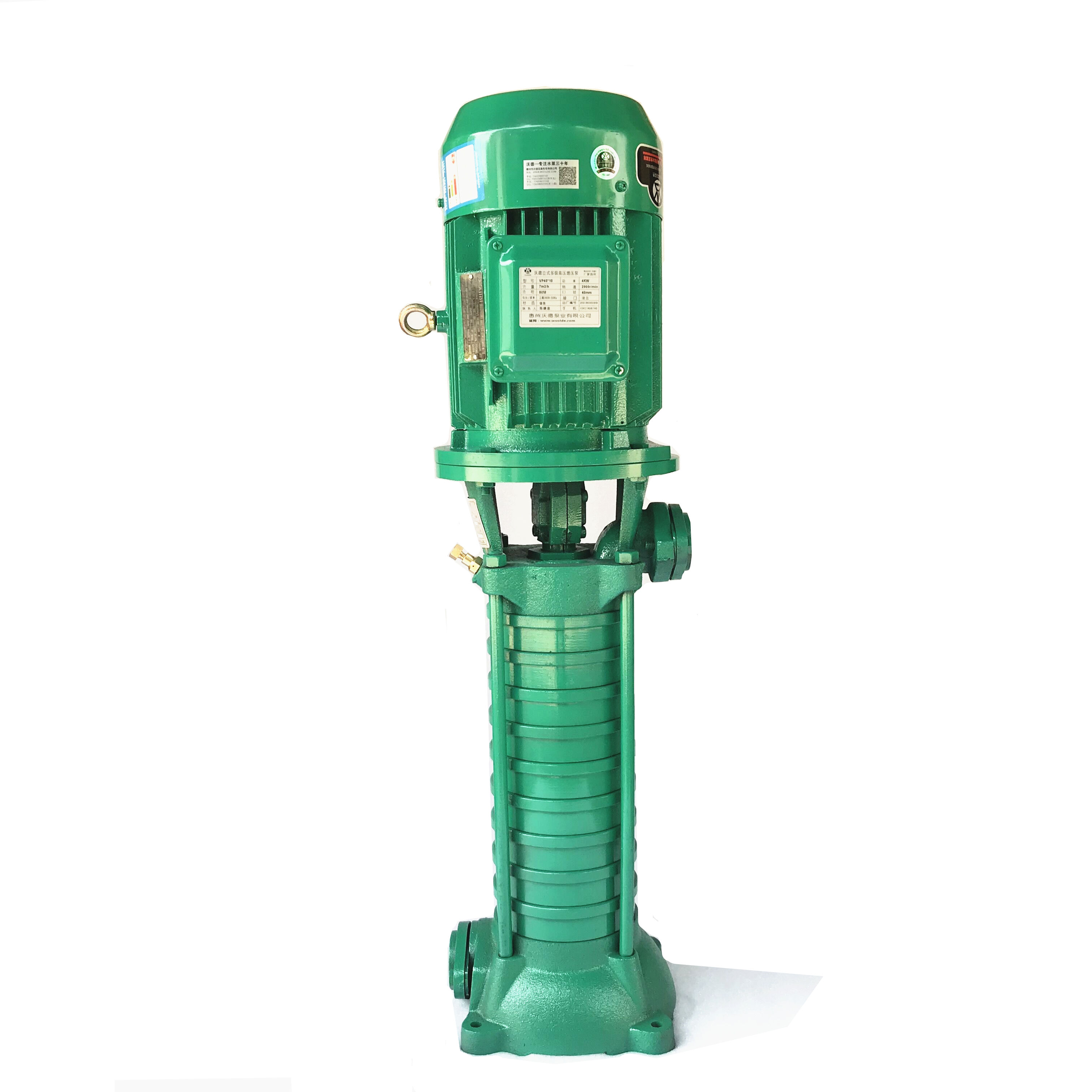 VMP40X12泵 102米扬程铸铁材质高压泵 立式多级离心泵 加压泵