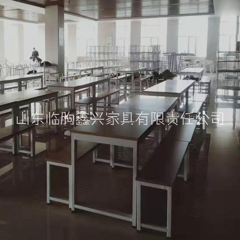 潍坊市餐厅桌椅 学校食堂桌椅 连体桌椅厂家