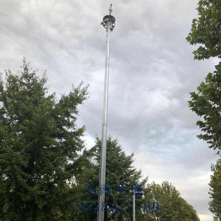 高杆灯通讯塔杆监控摄像杆三合升降台图片