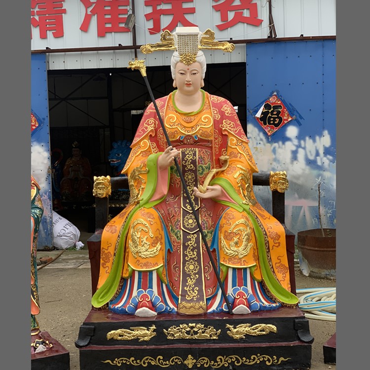 山东三大老母佛像 广州三极老母塑像图片 十三老母雕塑图片