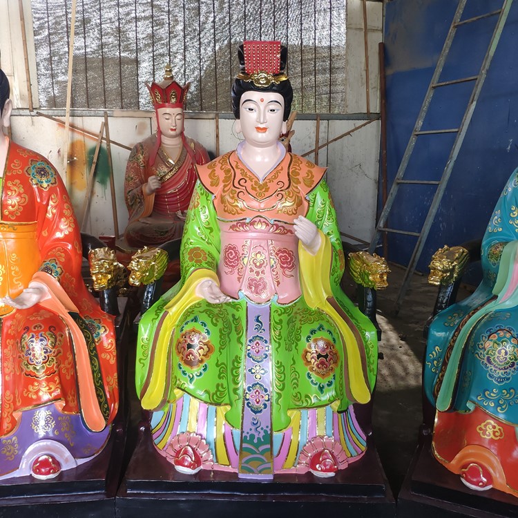 山东三大老母佛像 广州三极老母塑像图片 十三老母雕塑图片