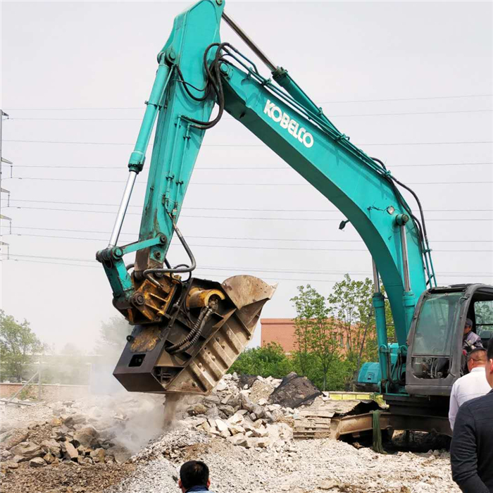 挖掘机岩石粉碎斗斗湖北地区工况城市建设
