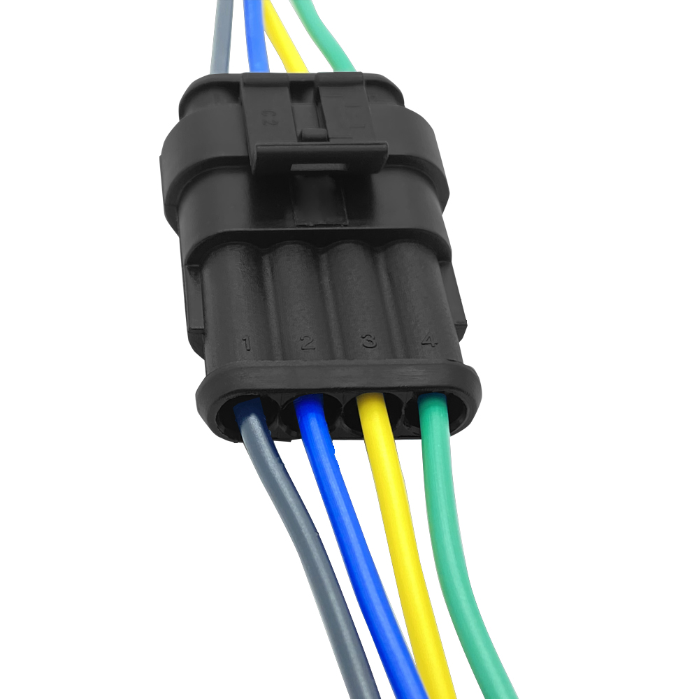 4P 1.5系列 HID插头 汽车防水接插件 车用连接器插头 带线 整套