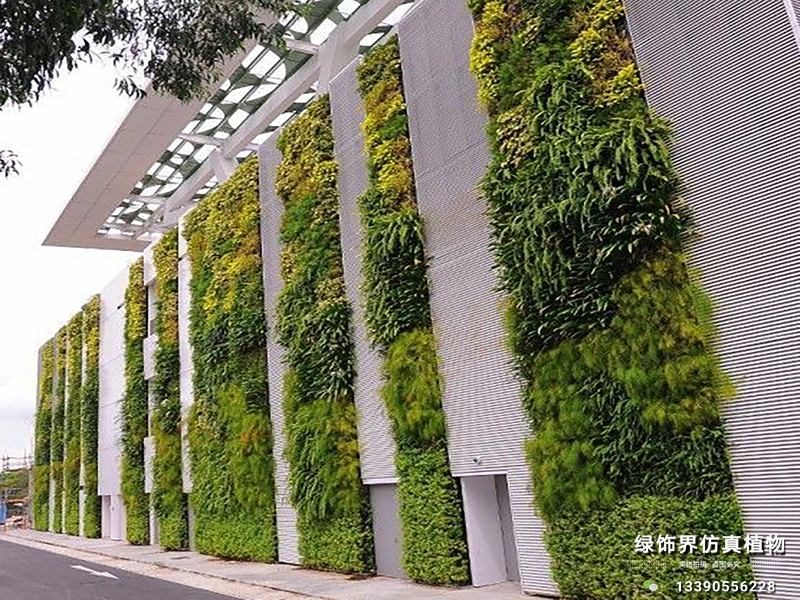 仿真植物墙室内外绿植背景装饰装修工程案例 室内外景观装饰 仿真植物 程案例