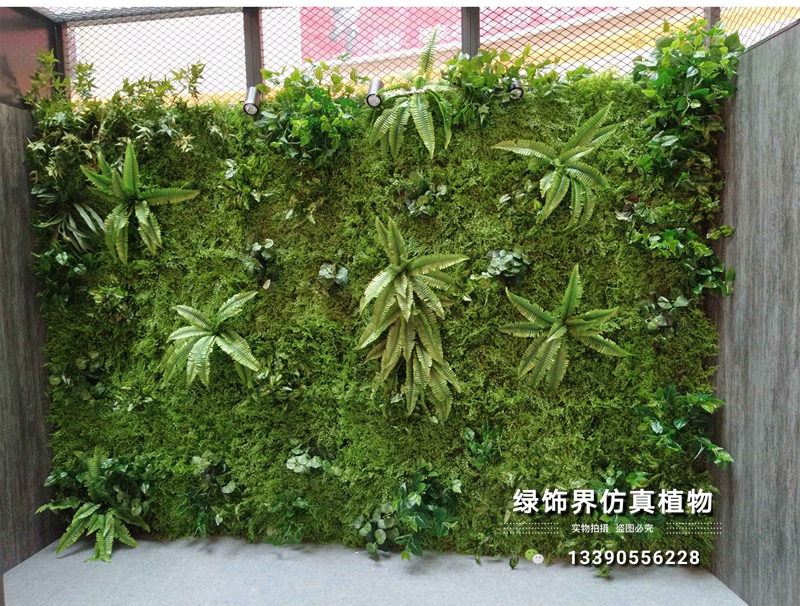 仿真植物墙室内外绿植背景装饰装修工程案例 室内外景观装饰 仿真植物 程案例