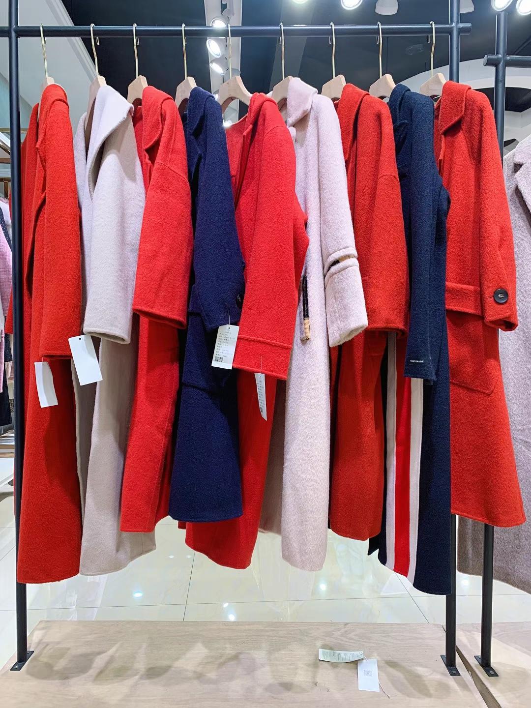 雪罗帕阿尔巴卡2021年冬高 端女装品牌折扣尾货批发 双面羊绒大衣女装批发