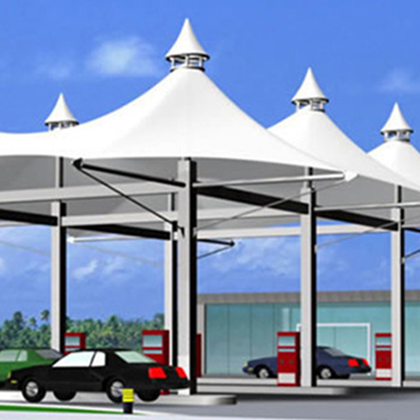 加油站膜结构定制 充电桩膜结构棚安装价格 上海加油站膜结构罩棚哪里有卖