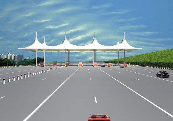 高速公路膜结构收费站安装报价 膜结构高速收费站哪家质量好 上海成卉承接各种膜结构工程