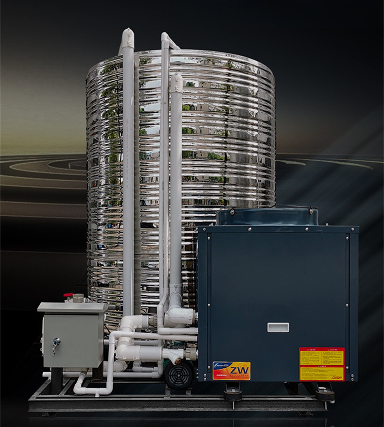 工地空气能热水器安装方便产水量大最高温度可达60度图片