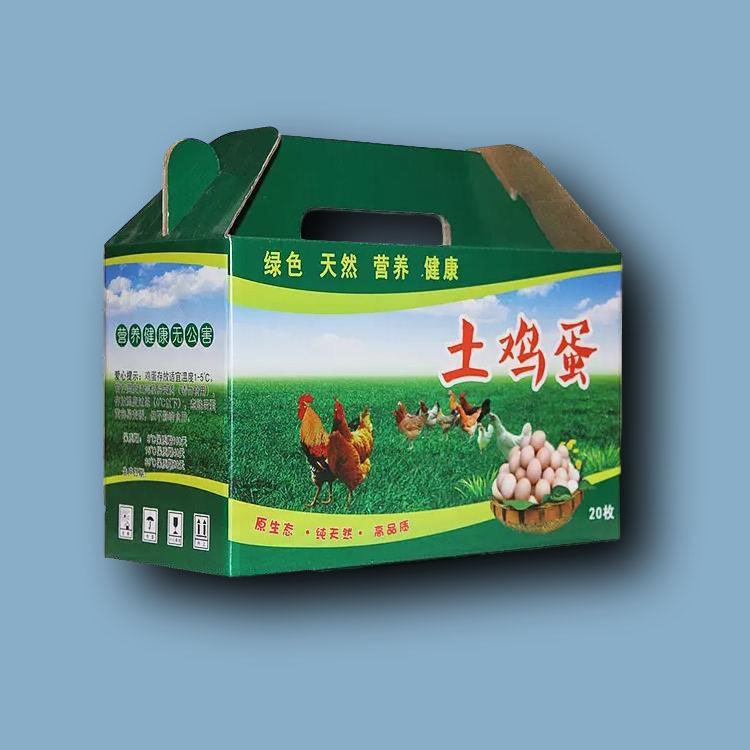 单县屋顶瓦楞彩箱土鸡蛋包装盒定做图片
