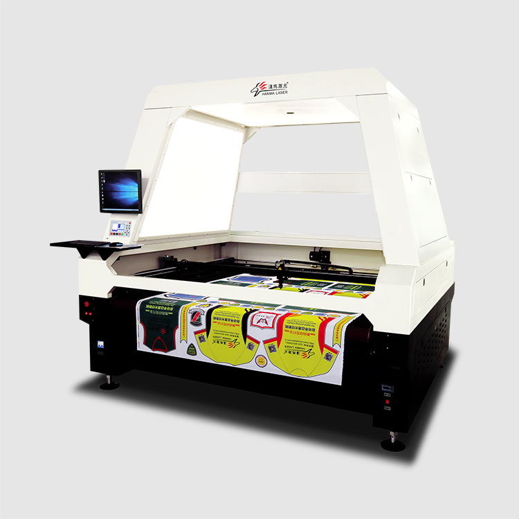 HM-SMT1815广州数码印花针织珠片视觉定位激光切割机