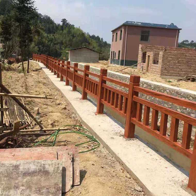 水泥仿木护栏 河堤景区新农村建设护栏  水泥仿木护栏产品