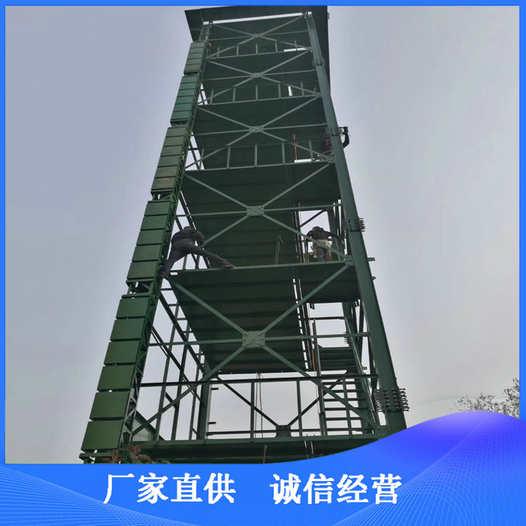 生产 6层攀岩训练塔 双窗 钢结构材质 塔体稳固 不易晃动