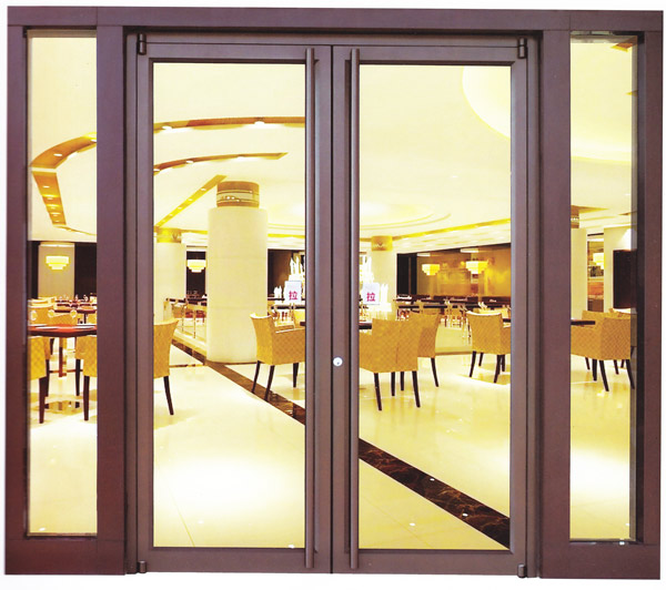 肯德基门 铝合金门 玻璃门喷涂 铝合金全铝材质生产 张家口誉鸿装饰工程有限公司