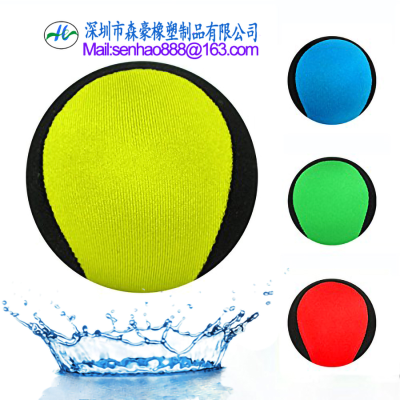 深圳市手工缝线TPR打水球软胶包布球厂家