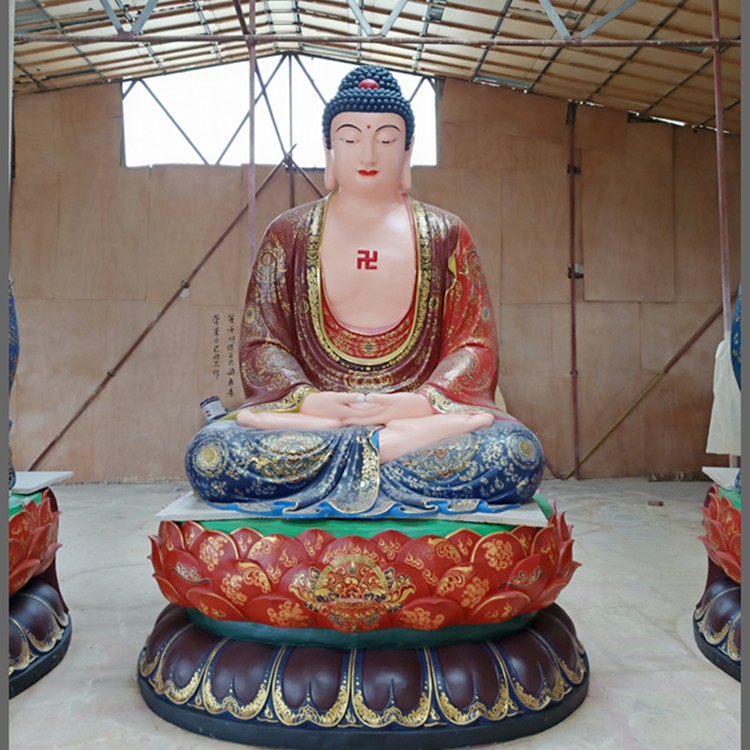 释迦摩尼佛神像 阿难伽叶尊者塑像 佛祖左右护法摆件