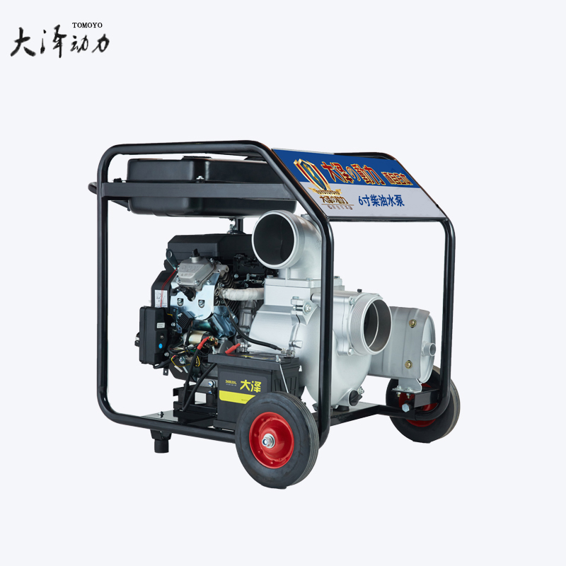 大泽动力 开架式 风冷柴油水泵6寸 TO60EW 6寸柴油自吸水泵图片