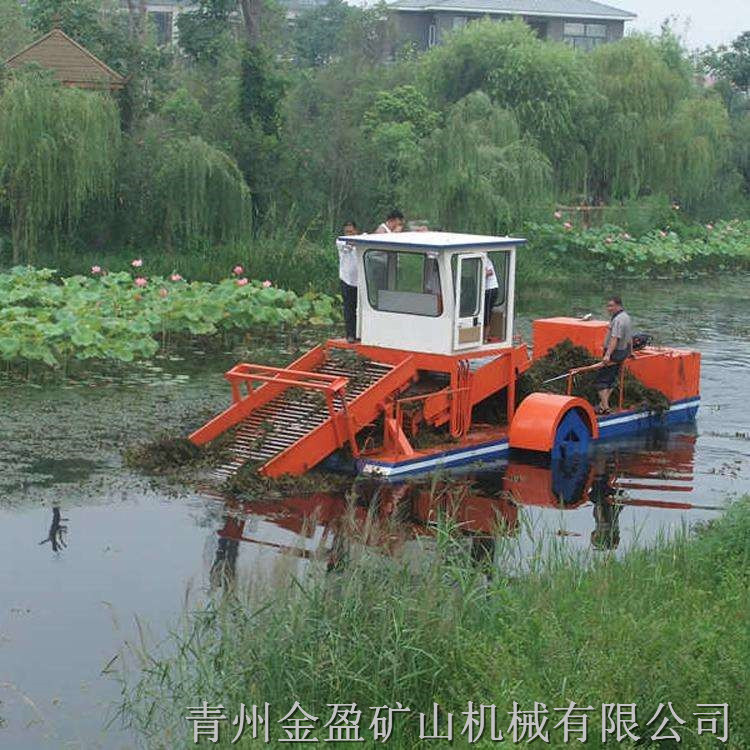 河道水面除草船使用 金盈自动化清漂船结实耐用