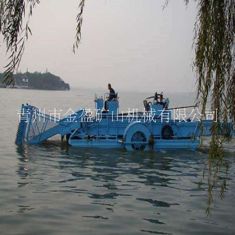 河道水面除草船使用 金盈自动化清漂船结实耐用