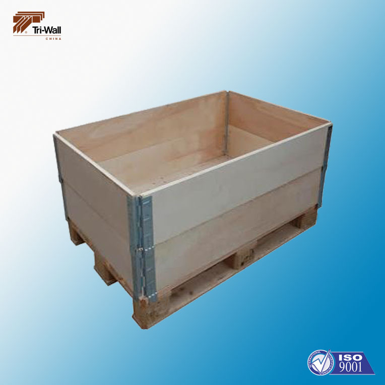 青岛厂家定做标准出口木箱可折叠 胶合板围板箱 胶合板包装箱图片