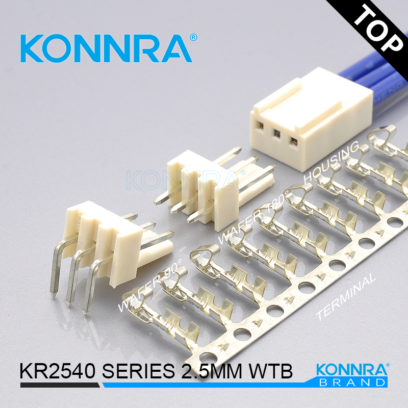 KONNRA单排线对板KP2540长加湿器用连接件替代MOLEX防水连插头