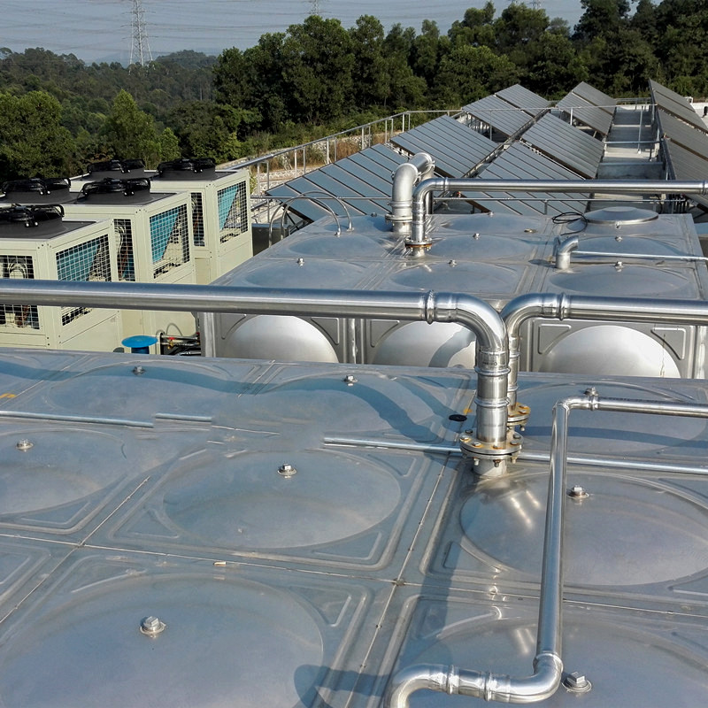 东莞麻涌空气能热水工程安装适用于酒店工厂学校热水图片