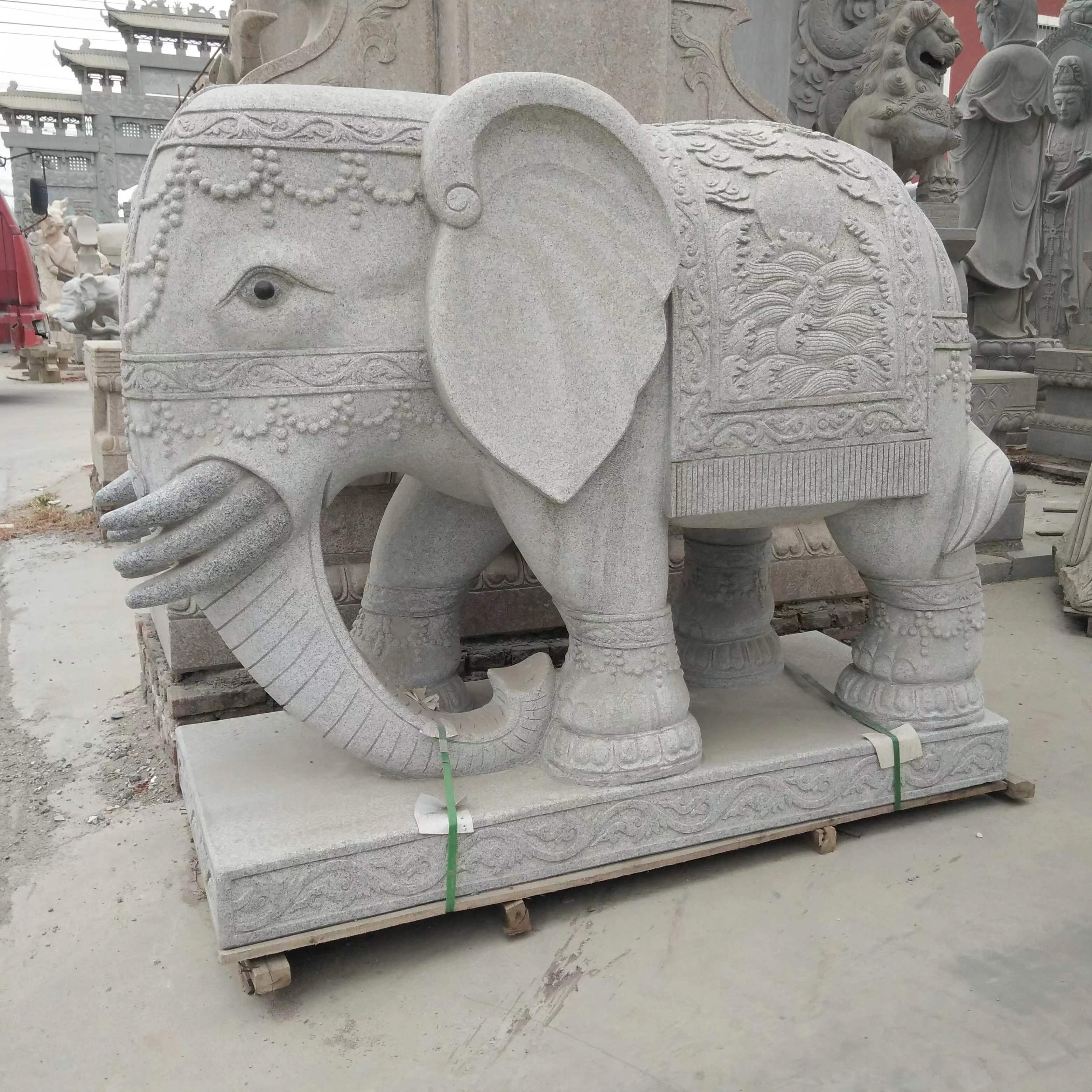 石雕大象 -汉白玉石雕大象价格