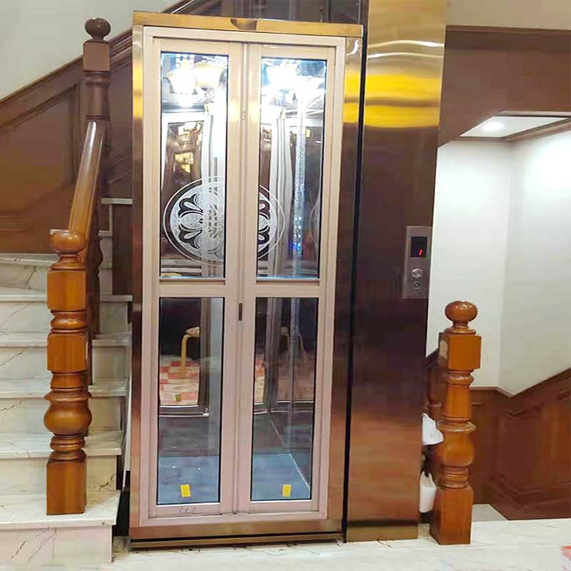 家用电梯二层别墅高端定制观光液压曳引式电梯私人订制复式阁楼