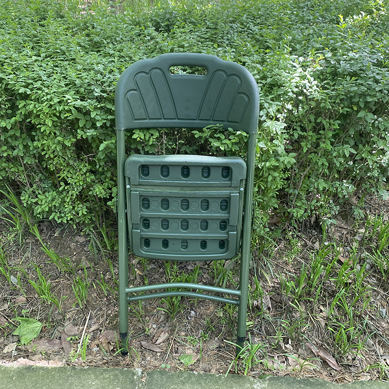 户外便携式折叠椅 绿色中空吹塑椅 野外沙滩凳 指挥作业椅