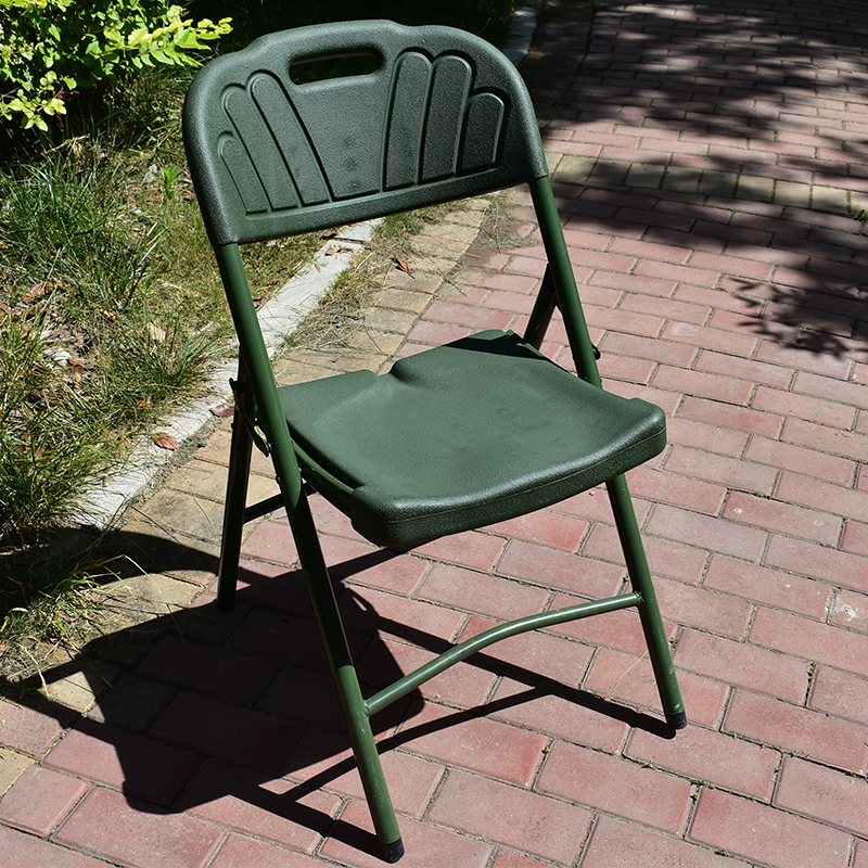 户外便携式折叠椅 绿色中空吹塑椅 野外沙滩凳 指挥作业椅