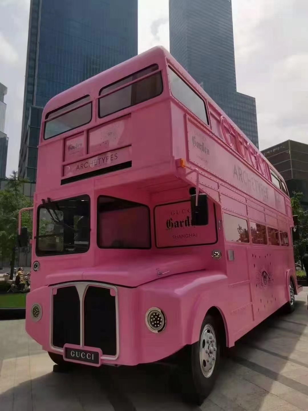 大型双层巴士模型观光车步行街景区商场餐车美陈装饰布置道具图片