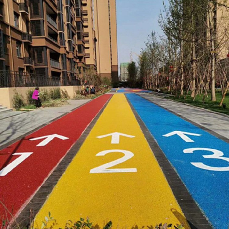 上海公园彩色混凝土透水路面双丙聚氨酯罩面剂厂家图片