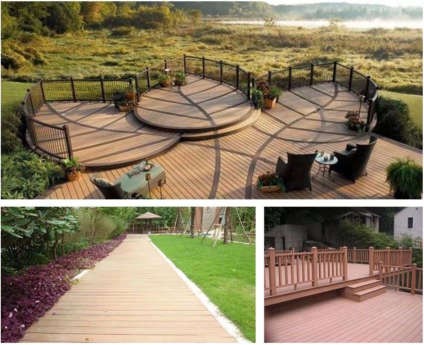 户外实心塑木地板户外实心塑木地板 环保塑木新材料 户外塑木地板 景观工程地板