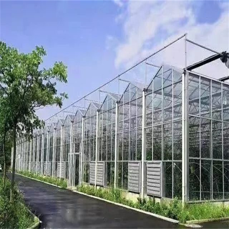 连栋智能玻璃温室 阳光板大棚 安装设计建造全骨架 昌越温室图片