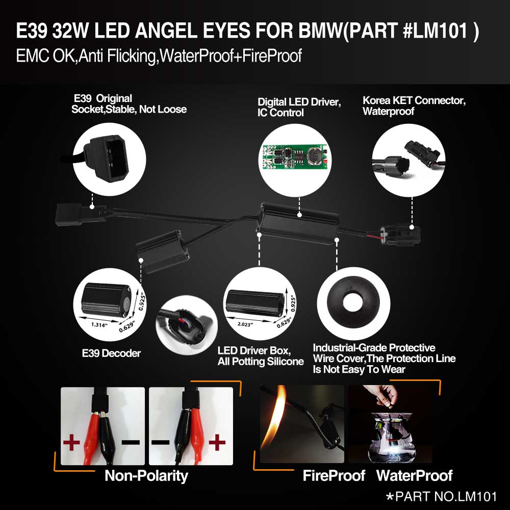 E39 LED 宝马BMW天使眼,适用宝马BMW,TOPCITY光电一号 E39