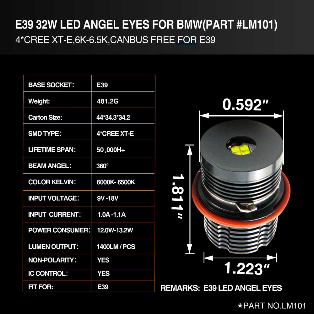 E39 LED 宝马BMW天使眼,适用宝马BMW,TOPCITY光电一号 E39