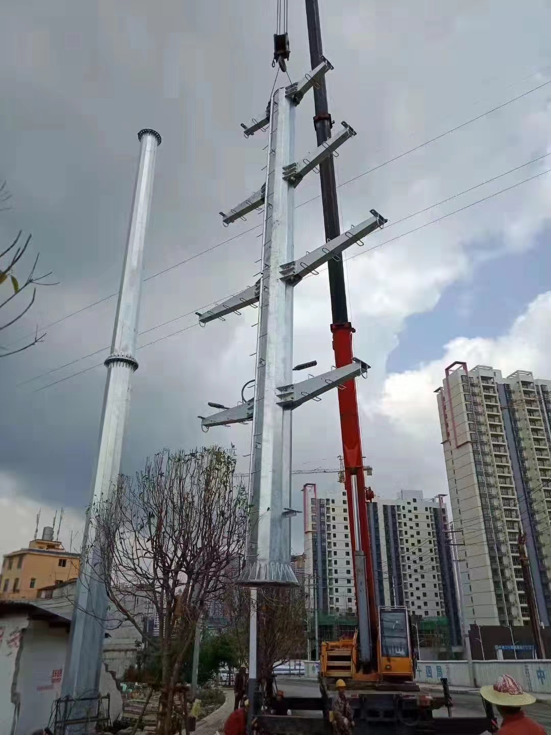 福建 10kv电力钢管塔 35kv电力钢管杆
