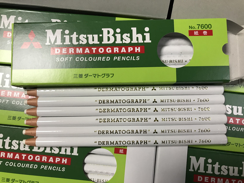 日本uni三菱7600手撕卷纸蜡笔 油性拉线蜡笔12色绘画填色画笔可撕拉创意文具