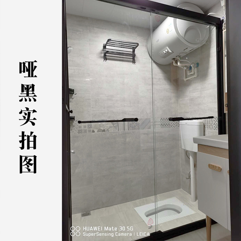 佛山一字形不锈钢移门式镜光淋浴房隔断定制 卫生间淋浴房批发