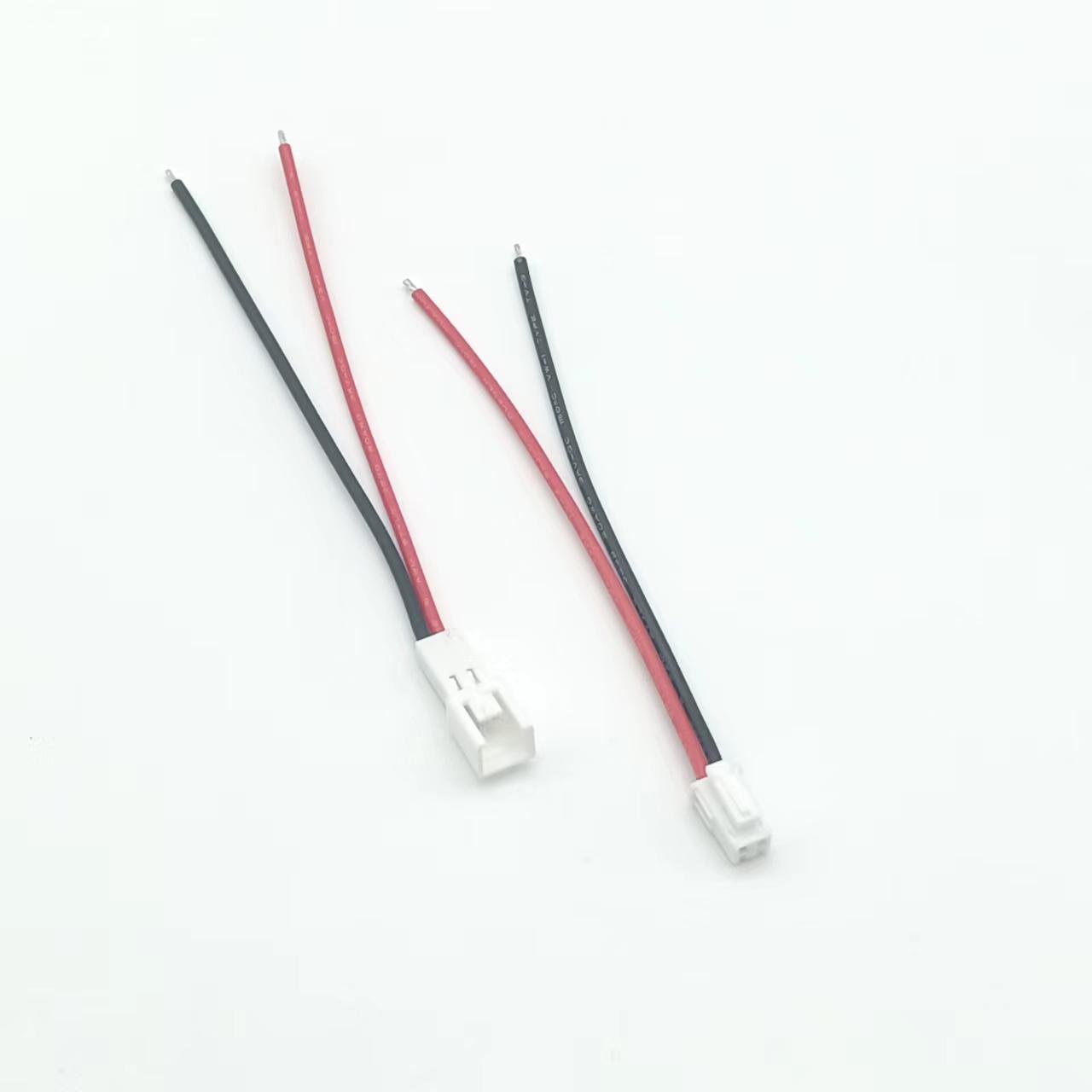SM--H250公母对接线束工厂批发SM--H250公母对接端子线束2pin硅胶线 规格齐全