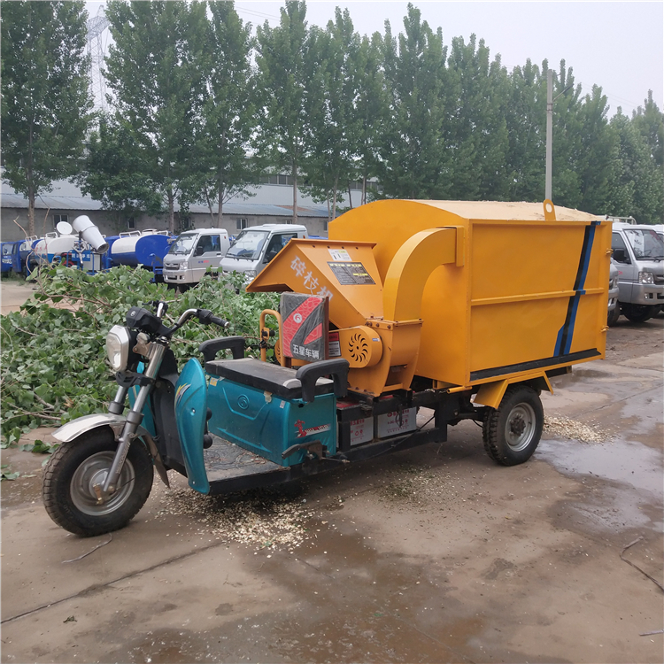 南京三轮车碎枝车 电动园林植保机械粉碎车销售价格图片